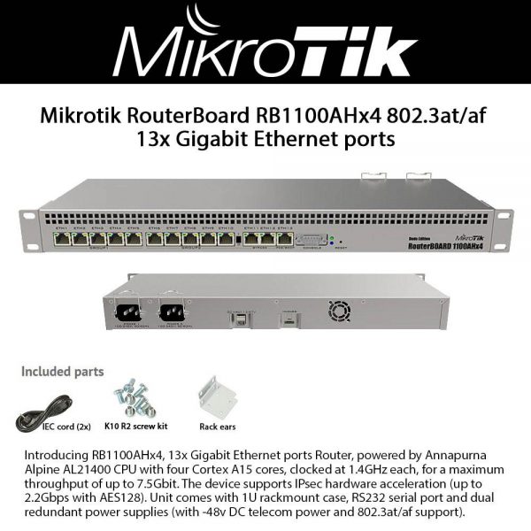 Thiết Bị Mạng Router Mikrotik RB1100AHx4 - NetworkPro.vn