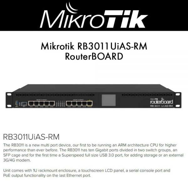 Thiết Bị Mạng Router Mikrotik RB3011UiAS-RM - NetworkPro.v
