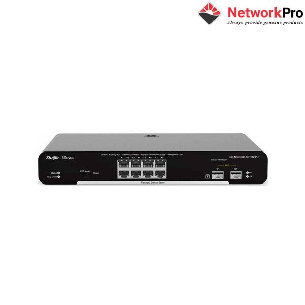 Switch Ruijie Reyee RG-NBS3100-8GT2SFP-P - NetworkPro.vn
