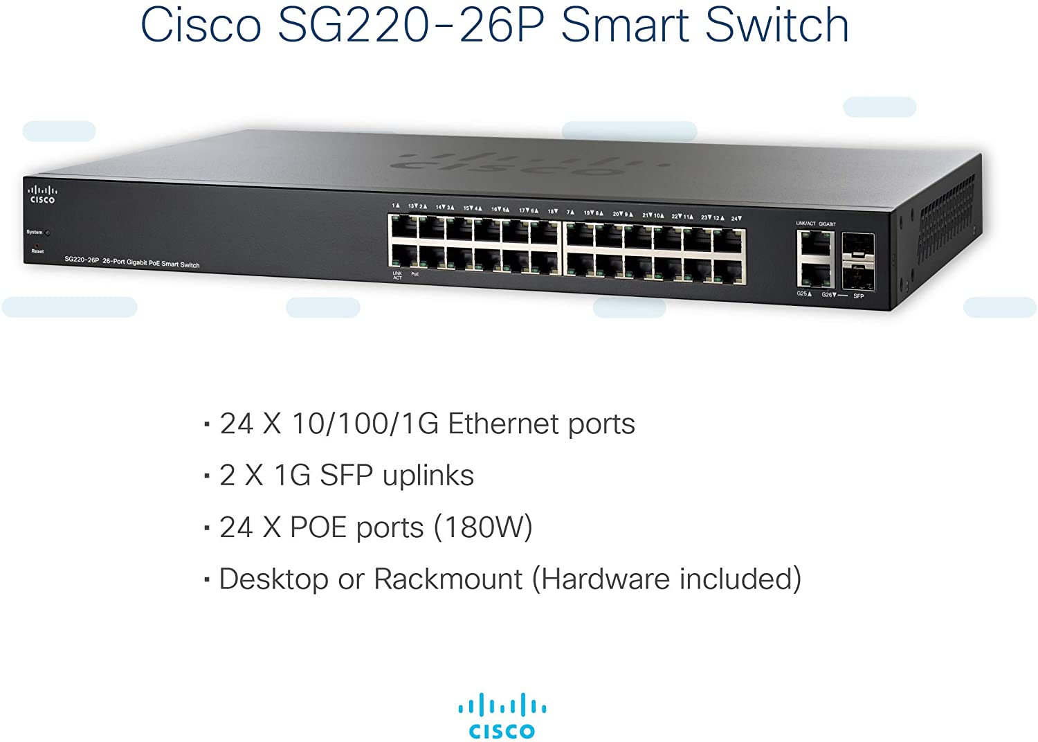 Thiết Bị Mạng Switch Cisco 26 Port Gigabit Smart Plus