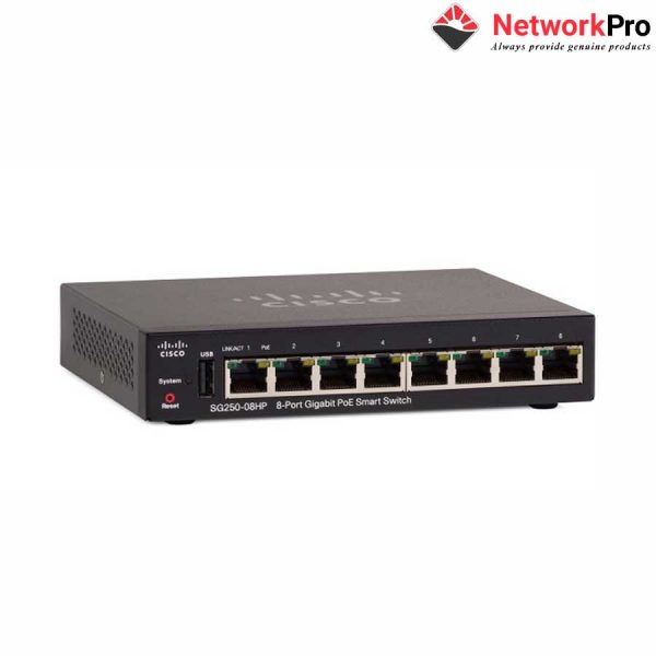 Switch-Cisco-SG250-08HP-K9-EU - NetworkPro.vn