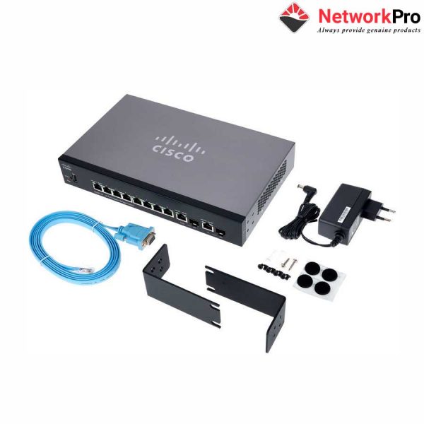 Thiết bị mạng Switch Cisco SG350-10 SMB 350 Series 8 Ports 10/100/1000, 2 combo mini-GBIC Ports