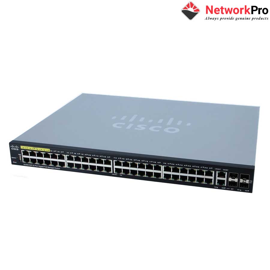 Thiết bị chia mạng Cisco SG350-52-K9-EU Managed Switch