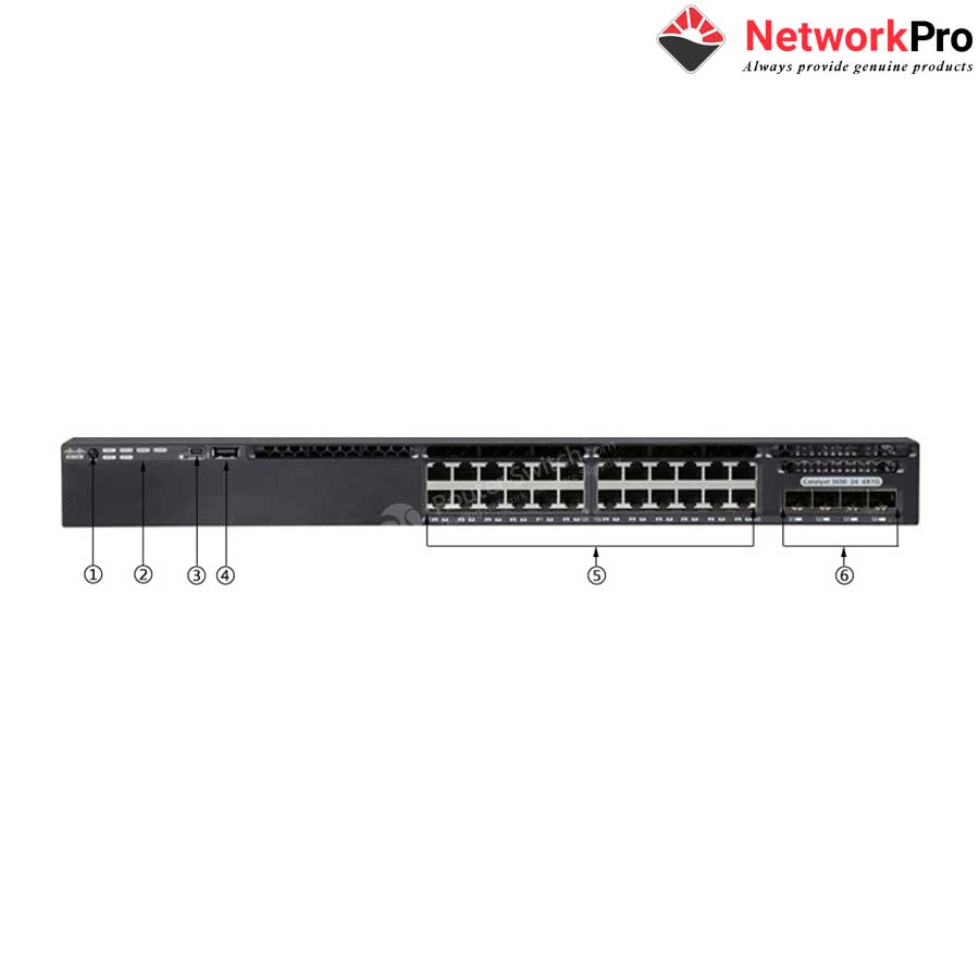 Cisco WS-C3650-24TD-S 24 Port Data 2x10G Uplink IP Base