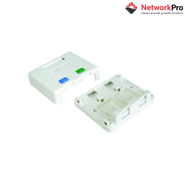 Ổ mạng nổi 2 port Dintek - Surface mount box (1301-02013) - NetworkPro
