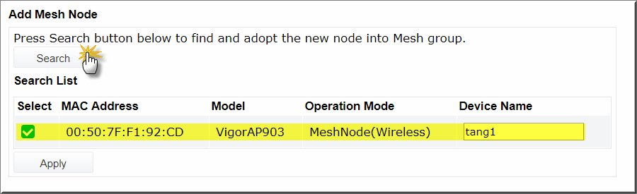 Vào Mesh>> Mesh Setup, để add các Mesh Node
