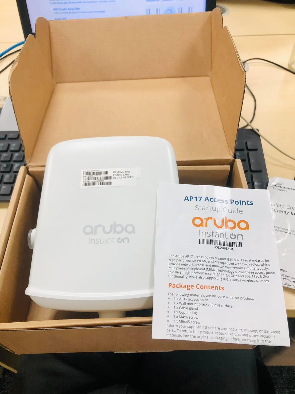 Bộ Phát WiFi Aruba Instant On AP17 Chính Hãng – Chịu Tải 50 User, Tốc Độ 1167Mbps