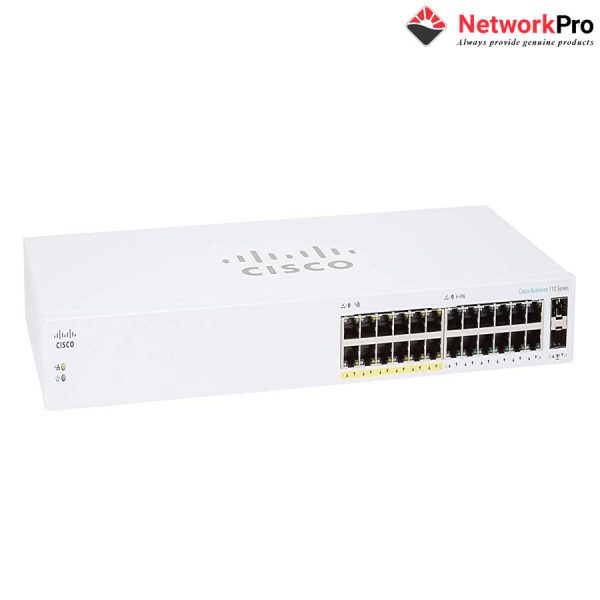 CBS110-24PP-EU Switch Cisco 24 Cổng PoE 2 GE Combo Uplink - NetworkPro