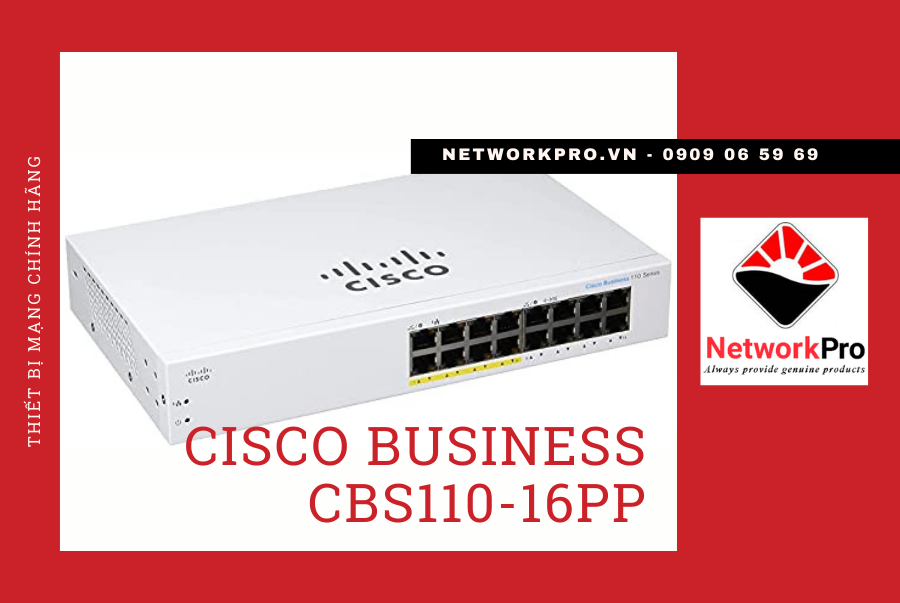 Cisco Business CBS110-16PP Unmanaged Switch