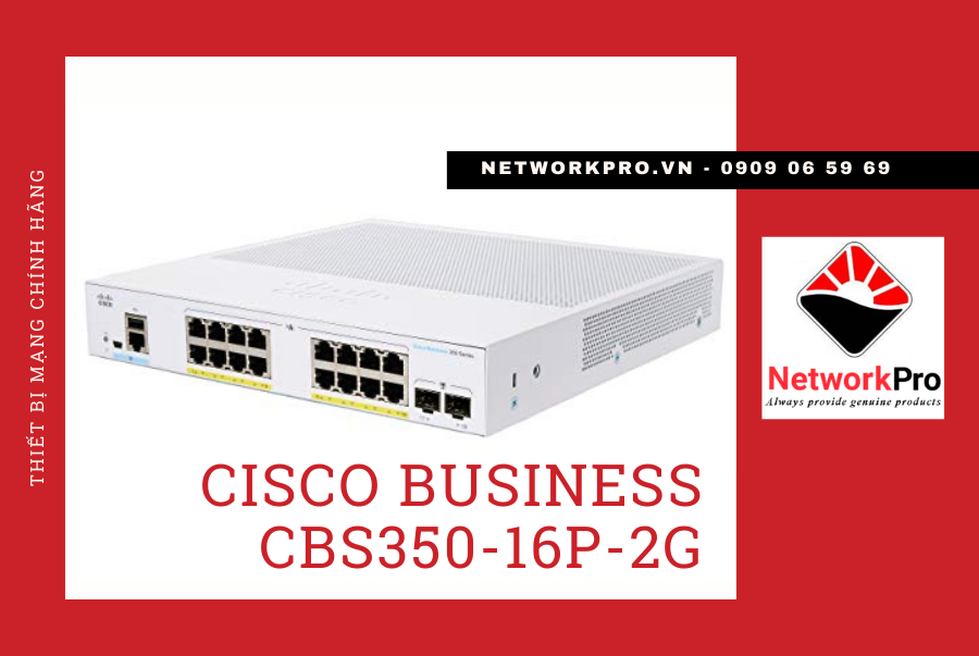 Cisco Business CBS350-16P-2G Managed Switch