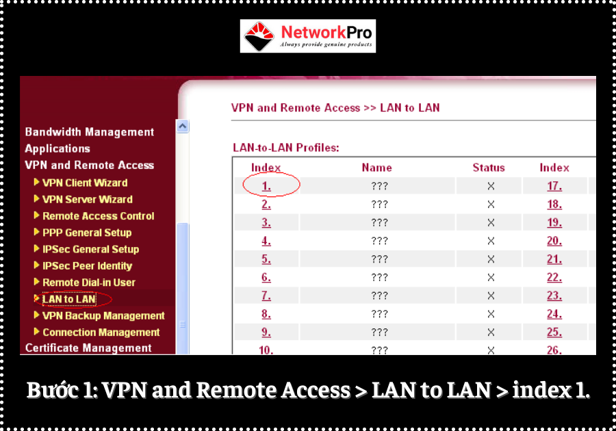 Cấu hình VPN Site to Site Router Draytek (3)