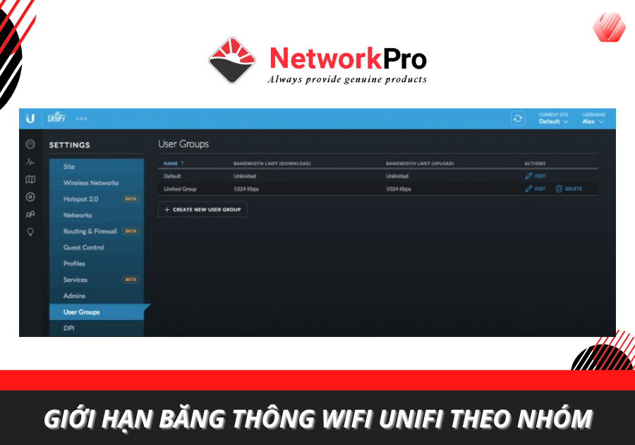 Giới hạn băng thông WiFi UniFi (3)