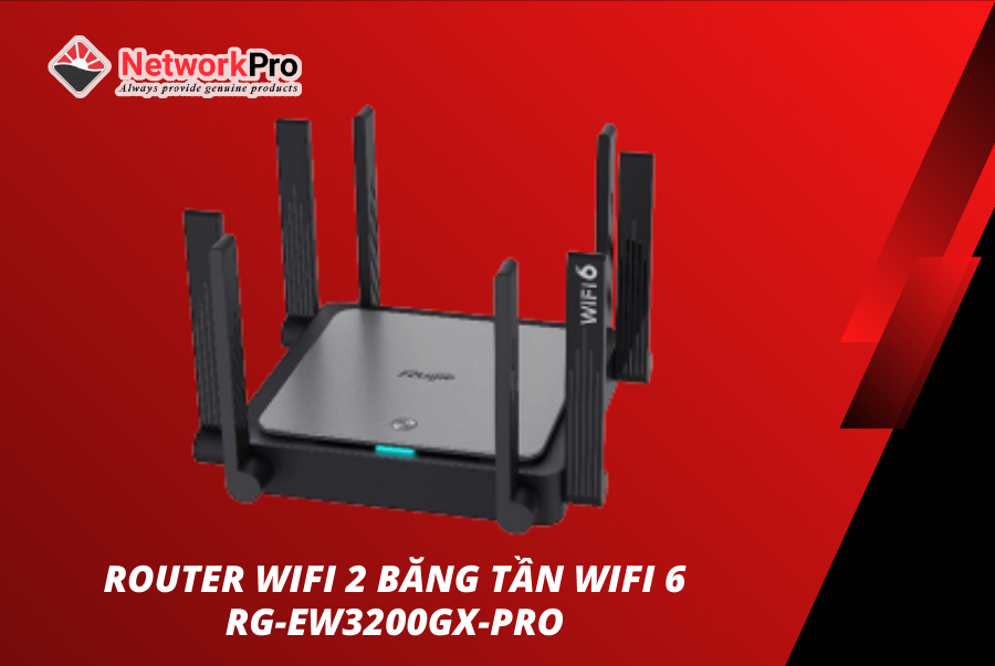 Router WiFi 2 băng tần WiFi 6 RG-EW3200GX-PRO