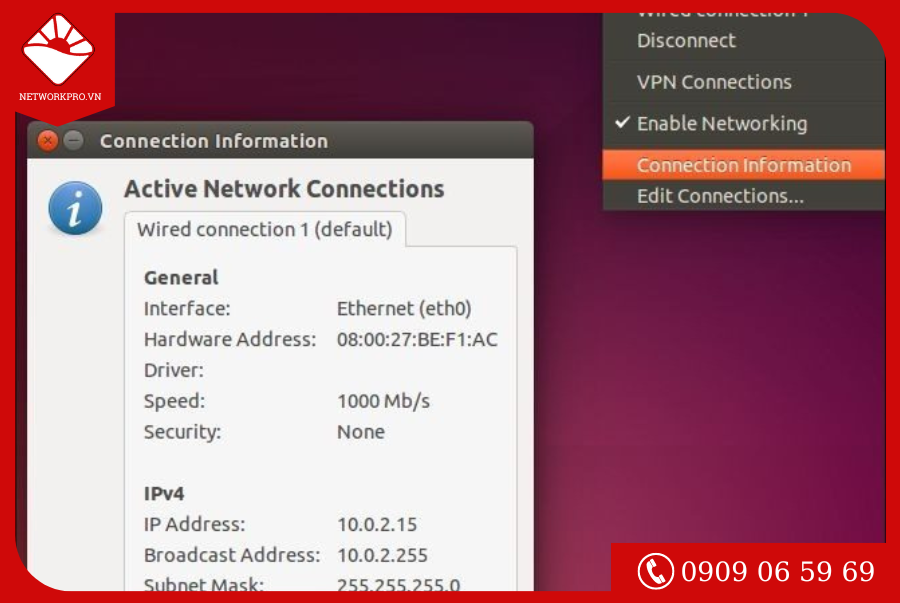 Cách tìm địa chỉ IP WiFi trên máy tính Linux