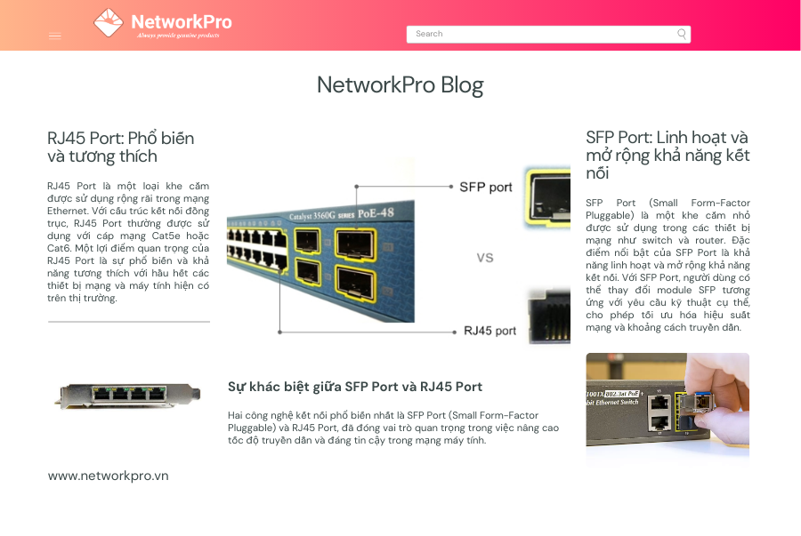 Sự khác biệt giữa SFP Port và RJ45 Port trong mạng máy tính (5)