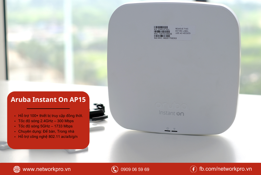 Aruba AP15 - bộ phát wifi chịu tải 100 thiết bị tốt nhất hiện nay (3)