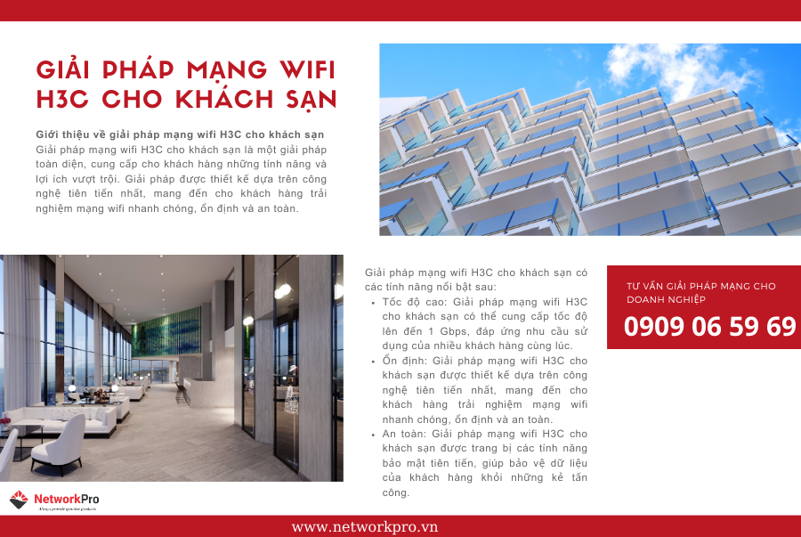 Giải pháp mạng WiFi H3C cho khách sạn