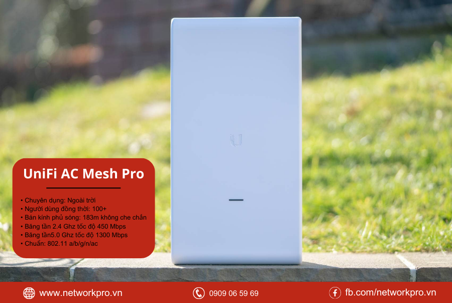 UniFi AC Mesh Pro - bộ phát wifi chịu tải 100 thiết bị tốt nhất hiện nay (2)