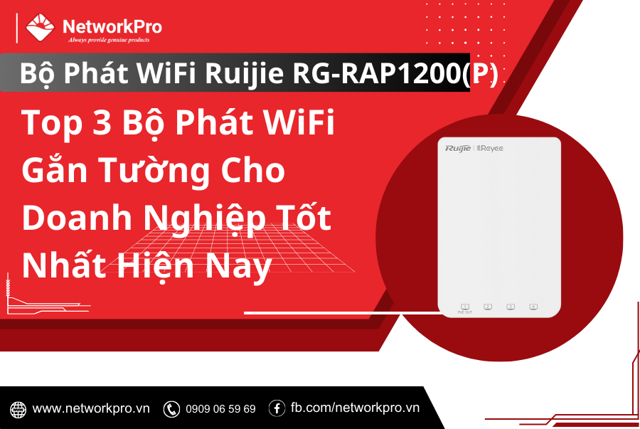 Bộ Phát WiFi 6 Ruijie RG-RAP1200(P)