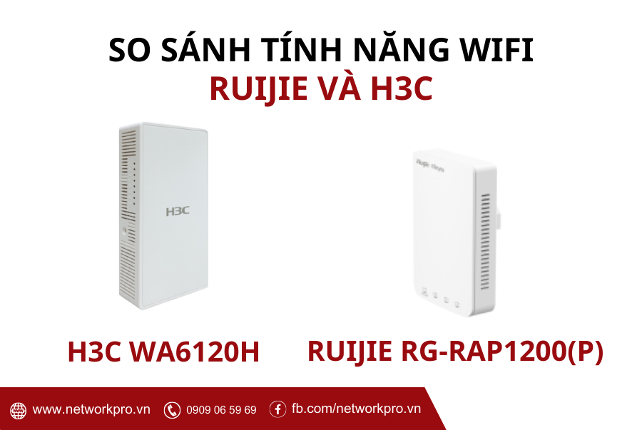 So sánh thông số kỹ thuật thiết bị WiFi Ruijie RG-RAP1200(P) và H3C WA6120H