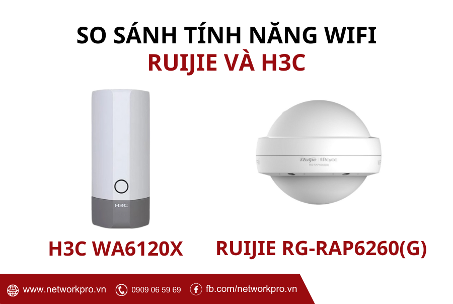 So sánh thông số kỹ thuật thiết bị WiFi Ruijie RG-RAP6260(G) và H3C WA6120X