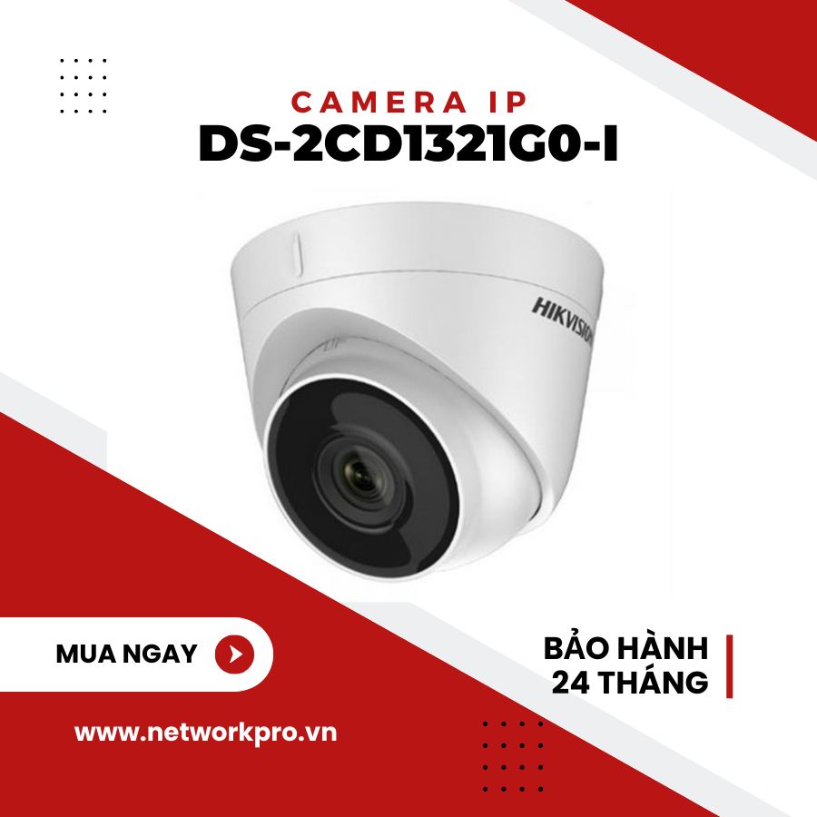 Camera IP Dome hồng ngoại 2.0 Megapixel HIKVISION DS-2CD1321G0-I