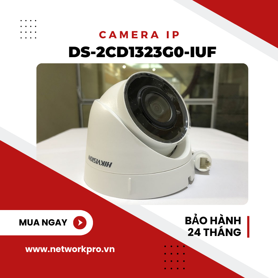 Camera IP Dome hồng ngoại 2.0 Megapixel HIKVISION DS-2CD1323G0-IUF