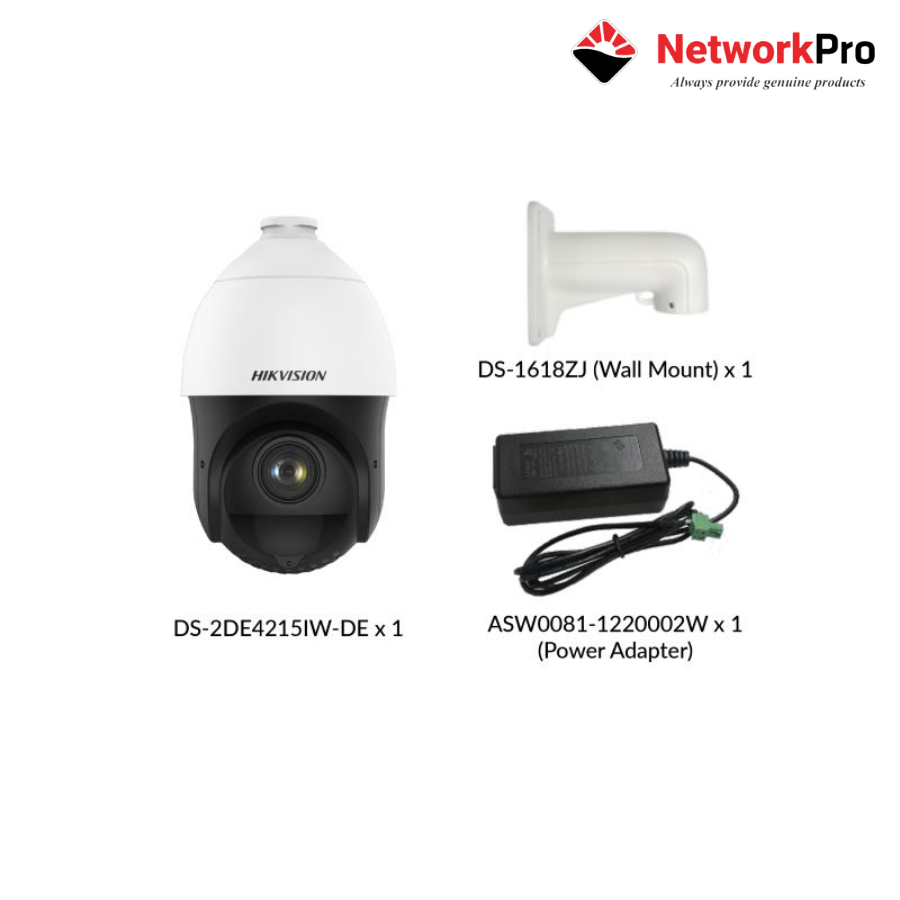 Camera IP Speed Dome hồng ngoại 2.0 Megapixel HIKVISION DS-2DE4215IW-DE(T5)