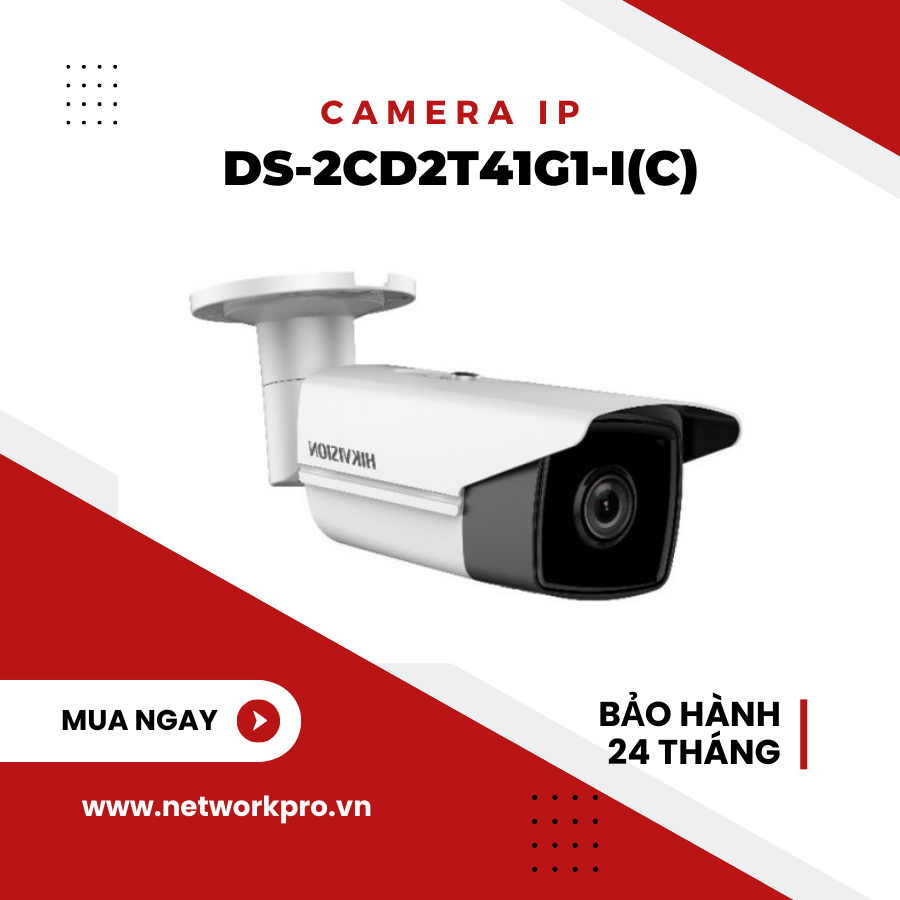 Camera IP hồng ngoại 4.0 Megapixel HIKVISION DS-2CD2T41G1-I (C)