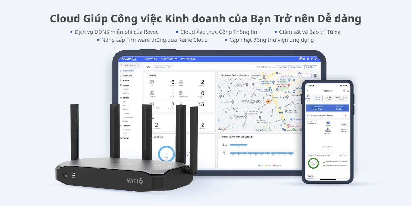 RG-EG105GW-X quản lý từ xa qua Ruijie Cloud