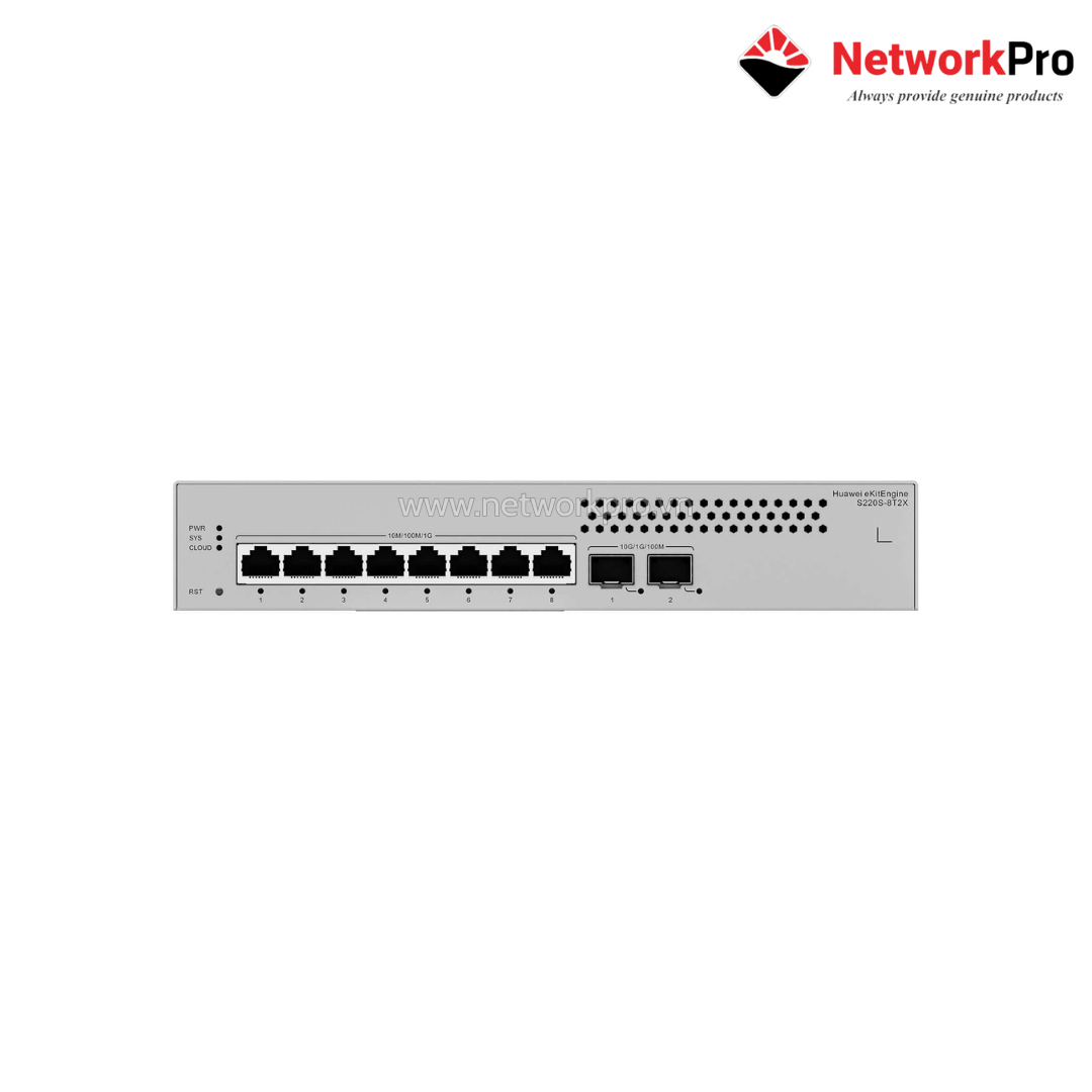 Switch Huawei S220S-8T2X (1) Switch Huawei S220S-8T2X | 08 Cổng Gigabit, 02 Cổng SFP+ 10Gbps