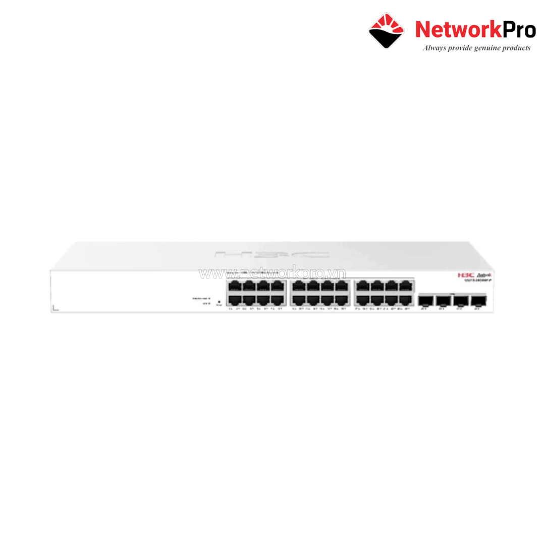 H3C Aolynk US210-24G4MF Switch H3C AOLYNK US210-24G4MF – 28 Cổng Smart Managed (24GE + 4 SFP 2.5G), 68Gbps