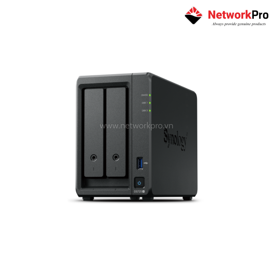 NAS Synology DS725+ (1) NAS Synology DS725+ Chính Hãng – 5 Bay AMD Ryzen R1600 | NetworkPro