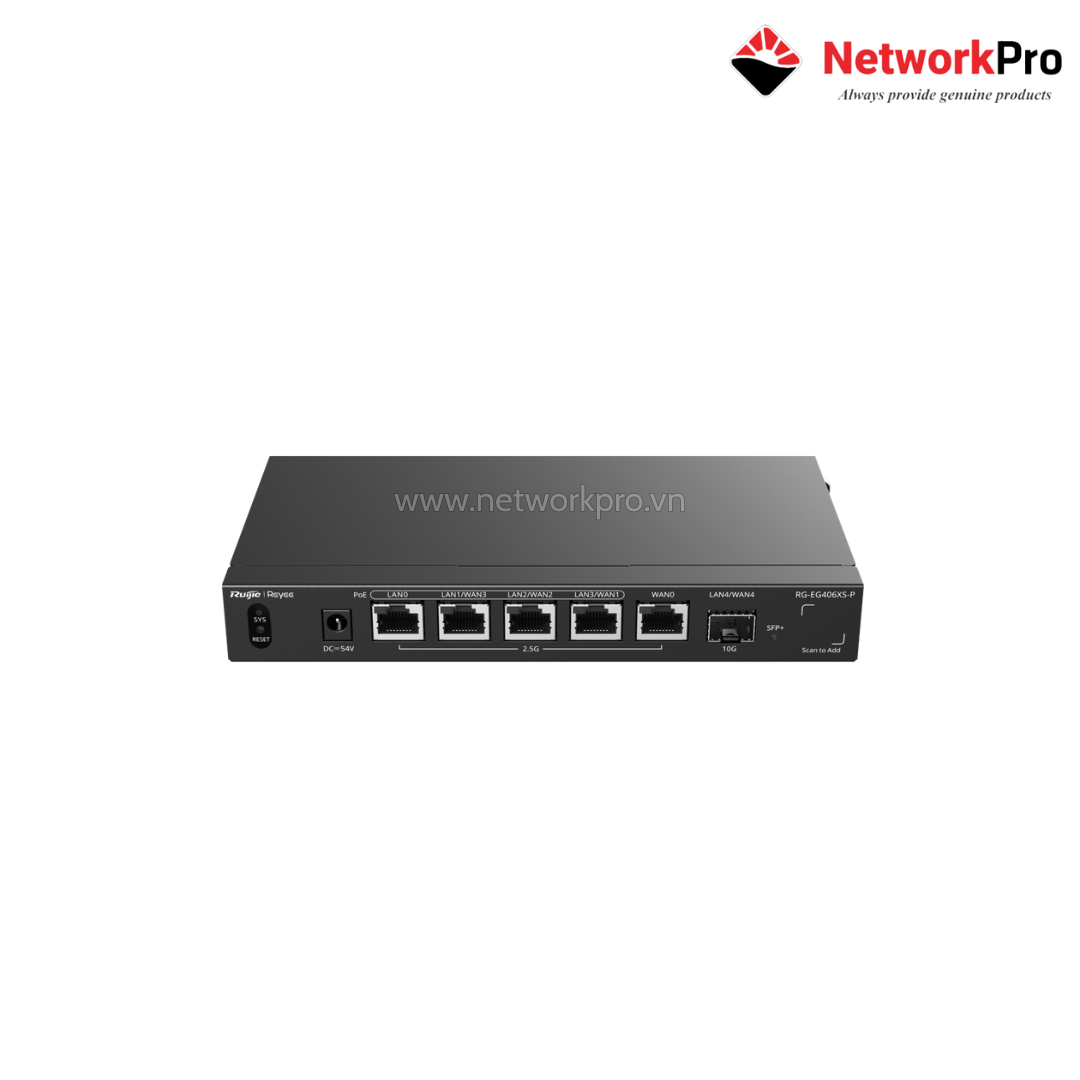 RG-EG406XS-P (1) Router PoE Ruijie RG-EG406XS-P 2.5G, 4 PoE 110W | NetworkPro