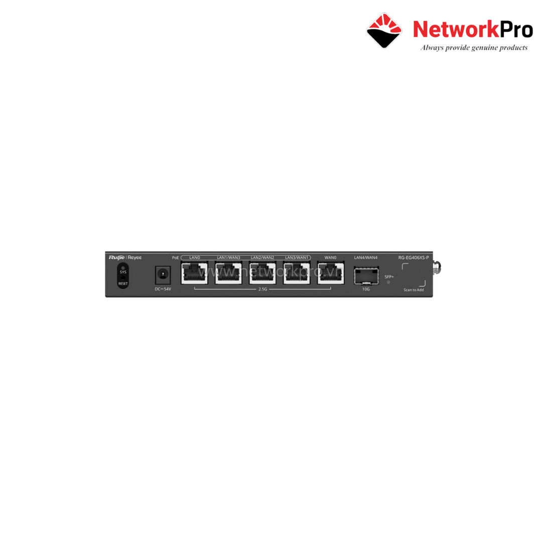 RG-EG406XS-P (1) Router PoE Ruijie RG-EG406XS-P 2.5G, 4 PoE 110W | NetworkPro