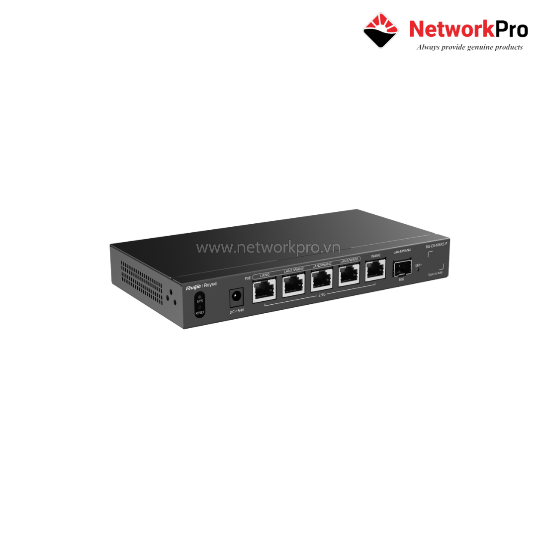 RG-EG406XS-P (1) Router PoE Ruijie RG-EG406XS-P 2.5G, 4 PoE 110W | NetworkPro