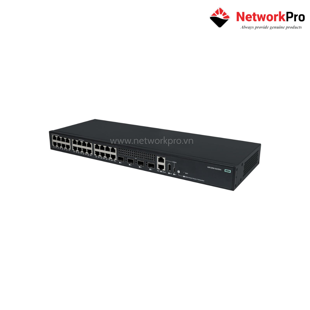 Switch HPE Networking CW 2150 S6X50A (1) Switch HPE CW 2150 S6X50A – 24G + 4 SFP+ 10G Fanless Layer 3 | NetworkPro