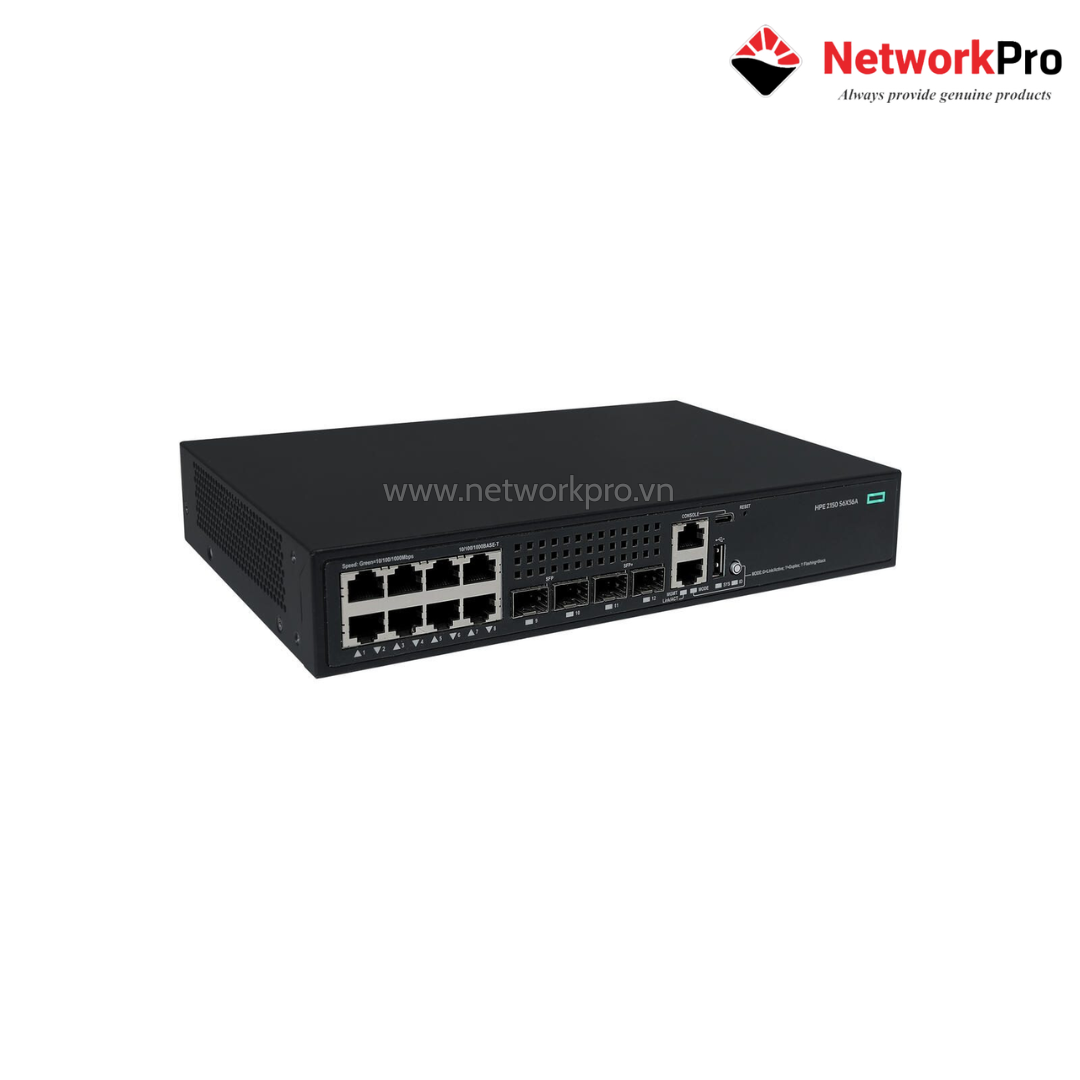Switch HPE Networking CW 2150 S6X56A (1) Switch HPE Networking CW 2150 S6X56A – 8G Fanless Layer 3 SMB | NetworkPro