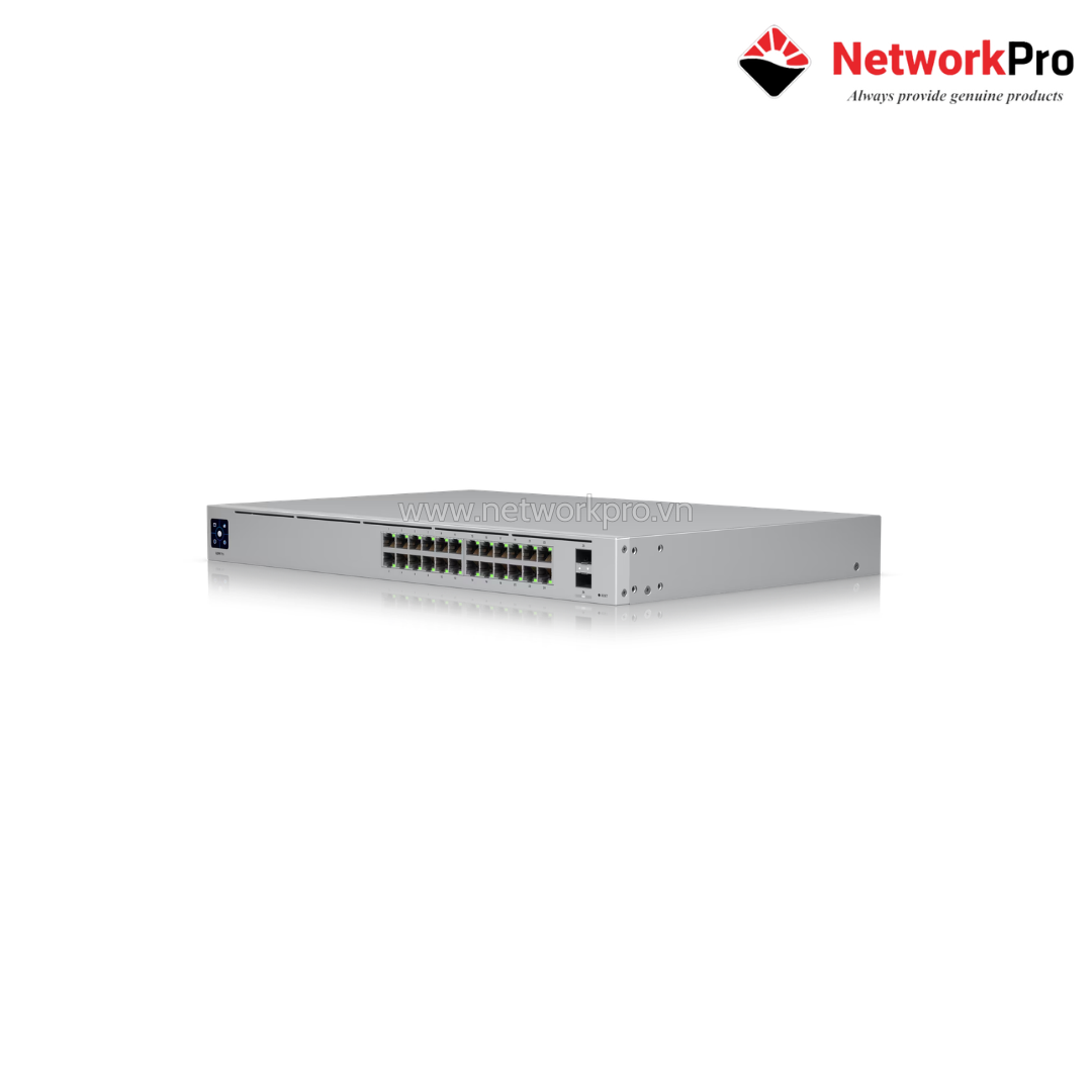 Switch-UniFi-USW-Pro-24 (1) Switch UniFi Pro 24 USW-Pro-24 Layer 3 Fanless | NetworkPro