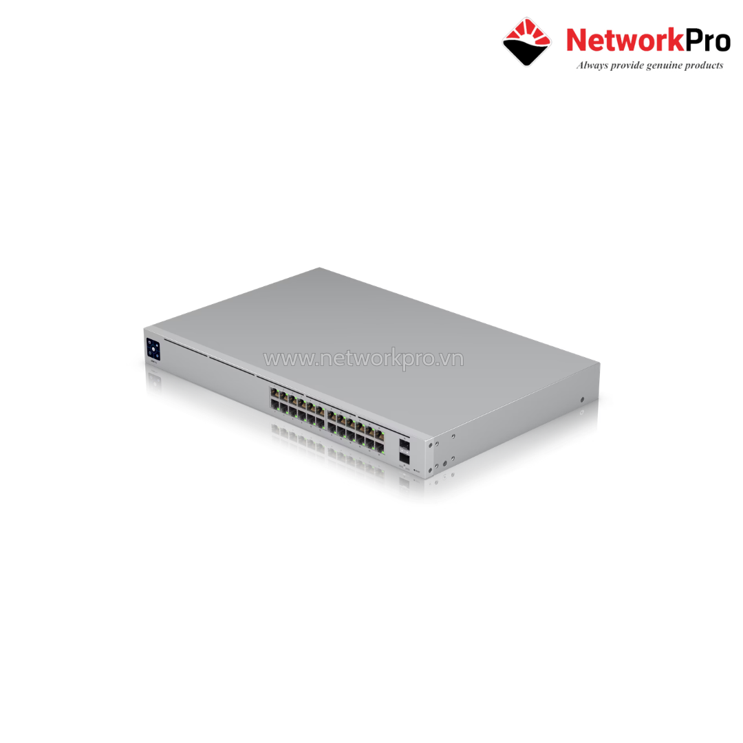 Switch-UniFi-USW-Pro-24 (1) Switch UniFi Pro 24 USW-Pro-24 Layer 3 Fanless | NetworkPro