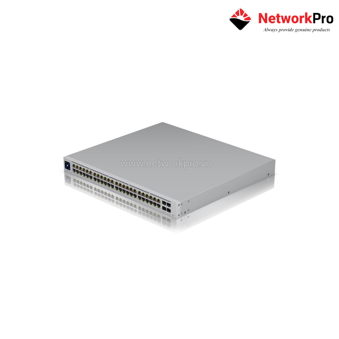Switch-UniFi-USW-Pro-48 (1) Switch UniFi Pro 48 USW-Pro-48 Layer 3 Fanless 48 Cổng | NetworkPro