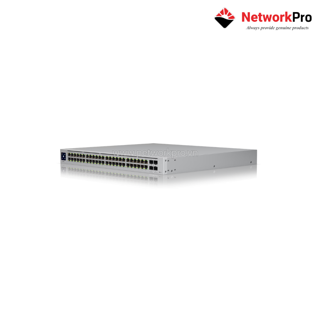 Switch-UniFi-USW-Pro-48 (1) Switch UniFi Pro 48 USW-Pro-48 Layer 3 Fanless 48 Cổng | NetworkPro
