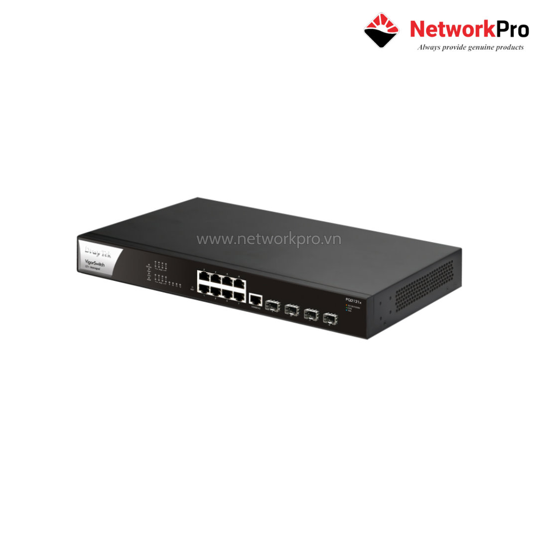 VigorSwitch PQ2121x (1) Switch PoE DrayTek VigorSwitch PQ2121x – 2.5G 140W L2+ | NetworkPro